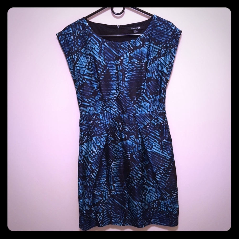 Chic Blue and Black Dress